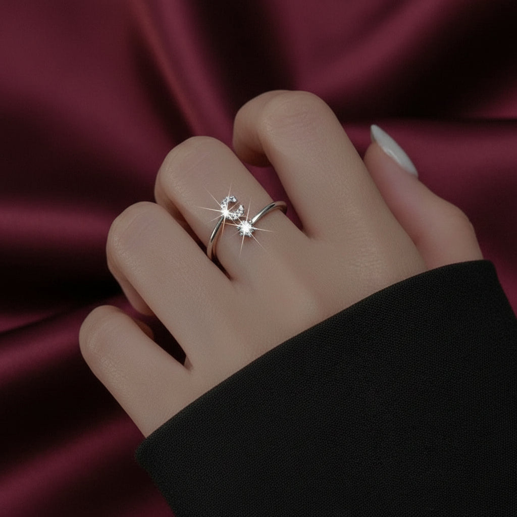 Initial Silver Ring