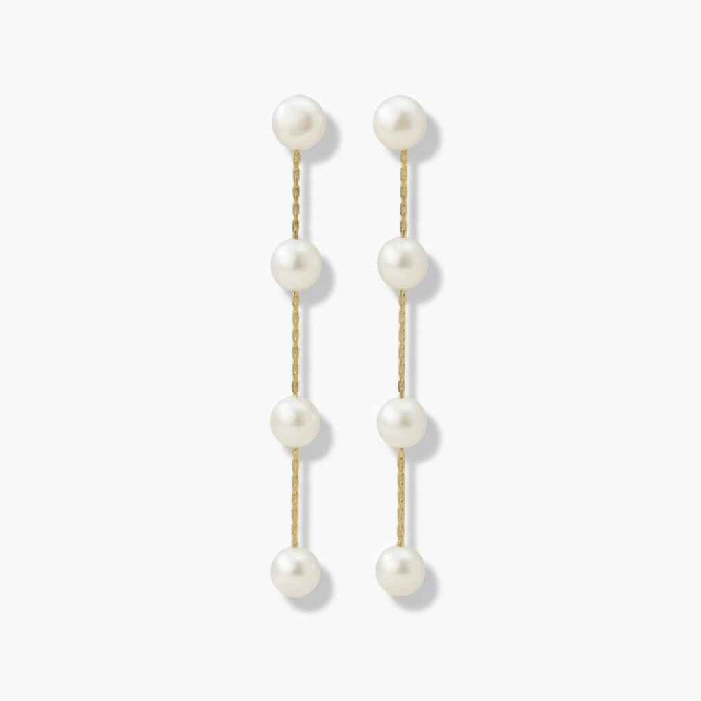 Sapphire Drop Statement Earrings - Long Sapphire Drop Earring