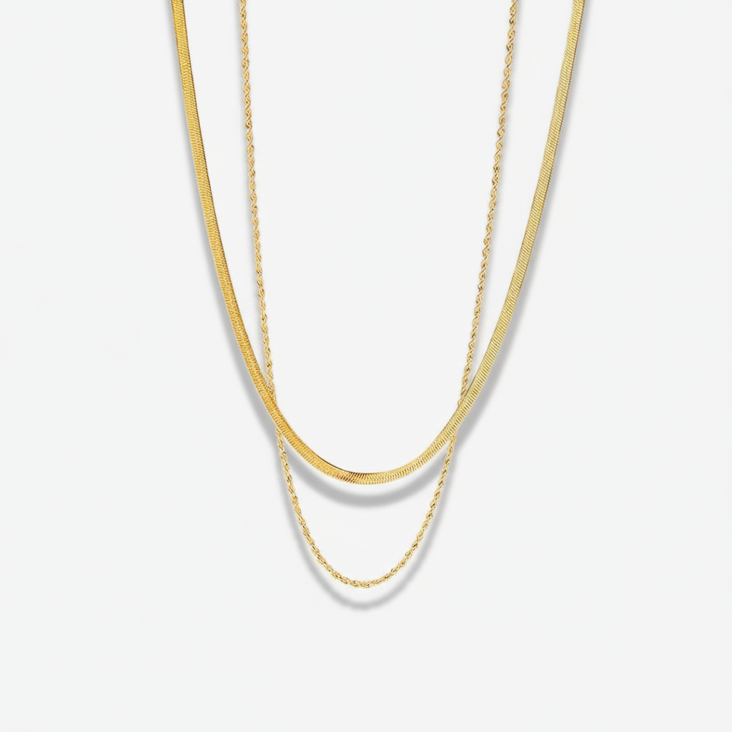 Sienna - Layered Gold Chain Necklace