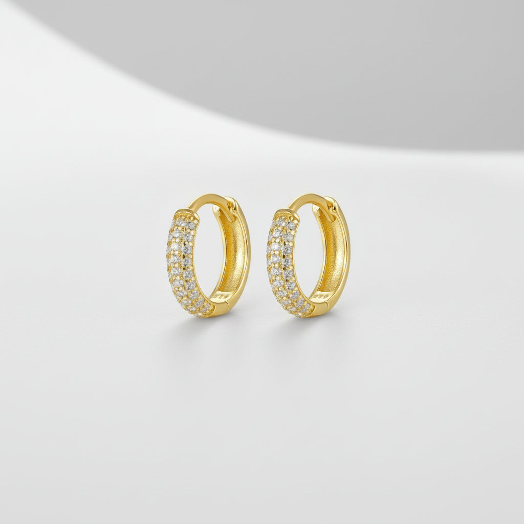Lena - Chunky Huggie Earrings