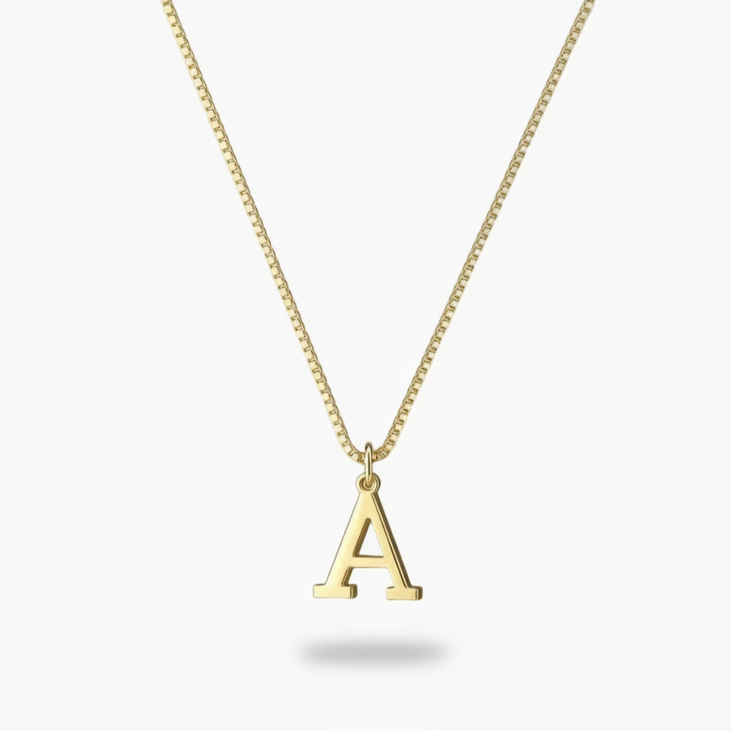 Karina Letter Initial Gold Necklace