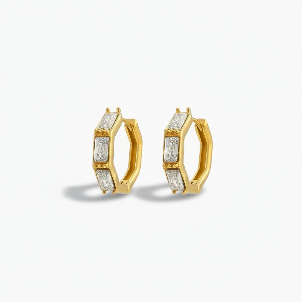 Louisa - Diamond Hoops