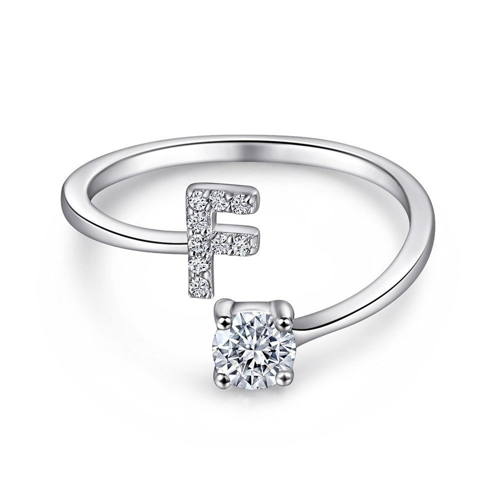 Initial Silver Ring