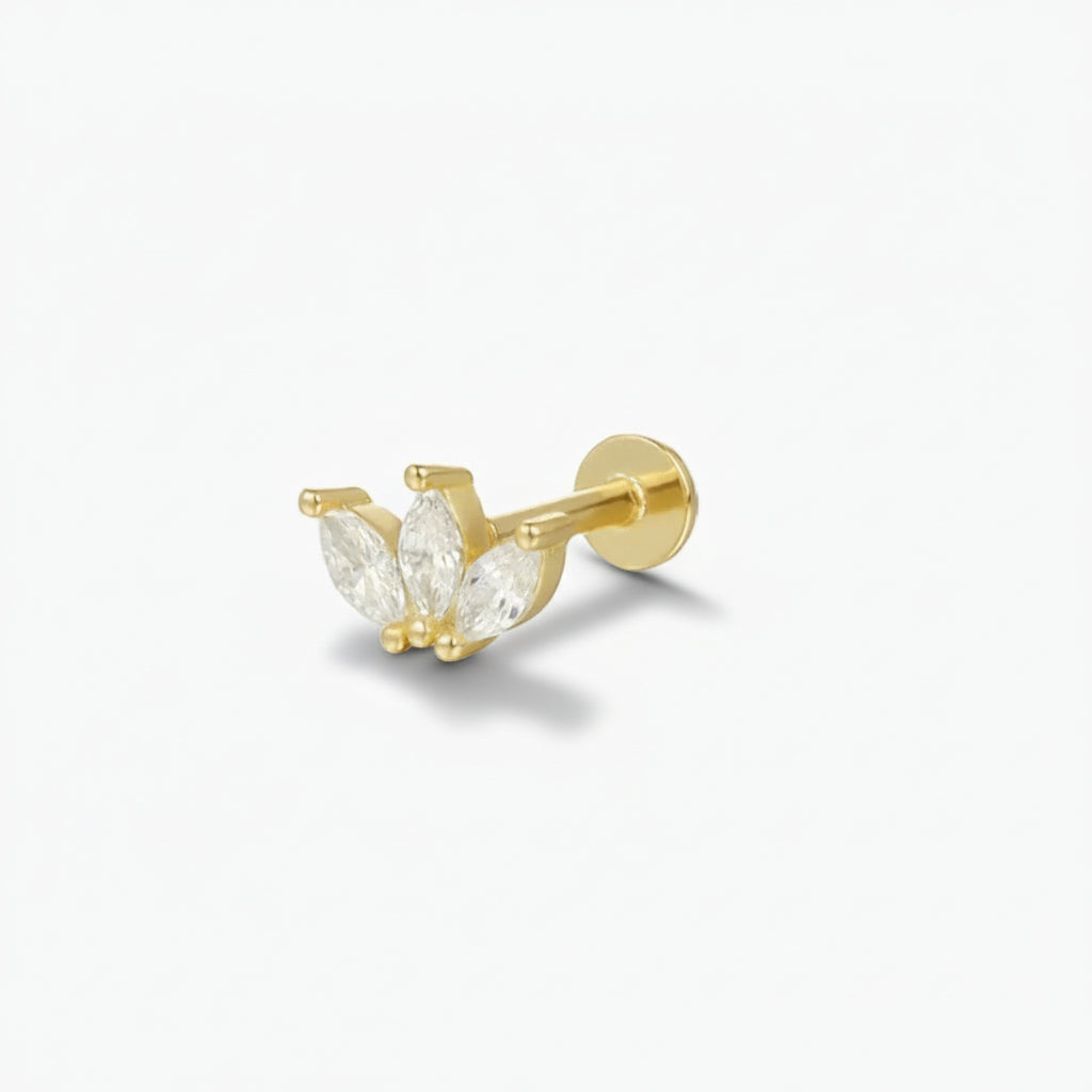 Quinn - Trio Flat Back Stud Earrings