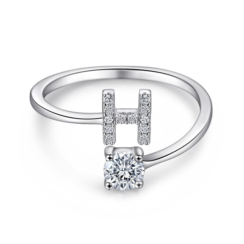 Initial Silver Ring