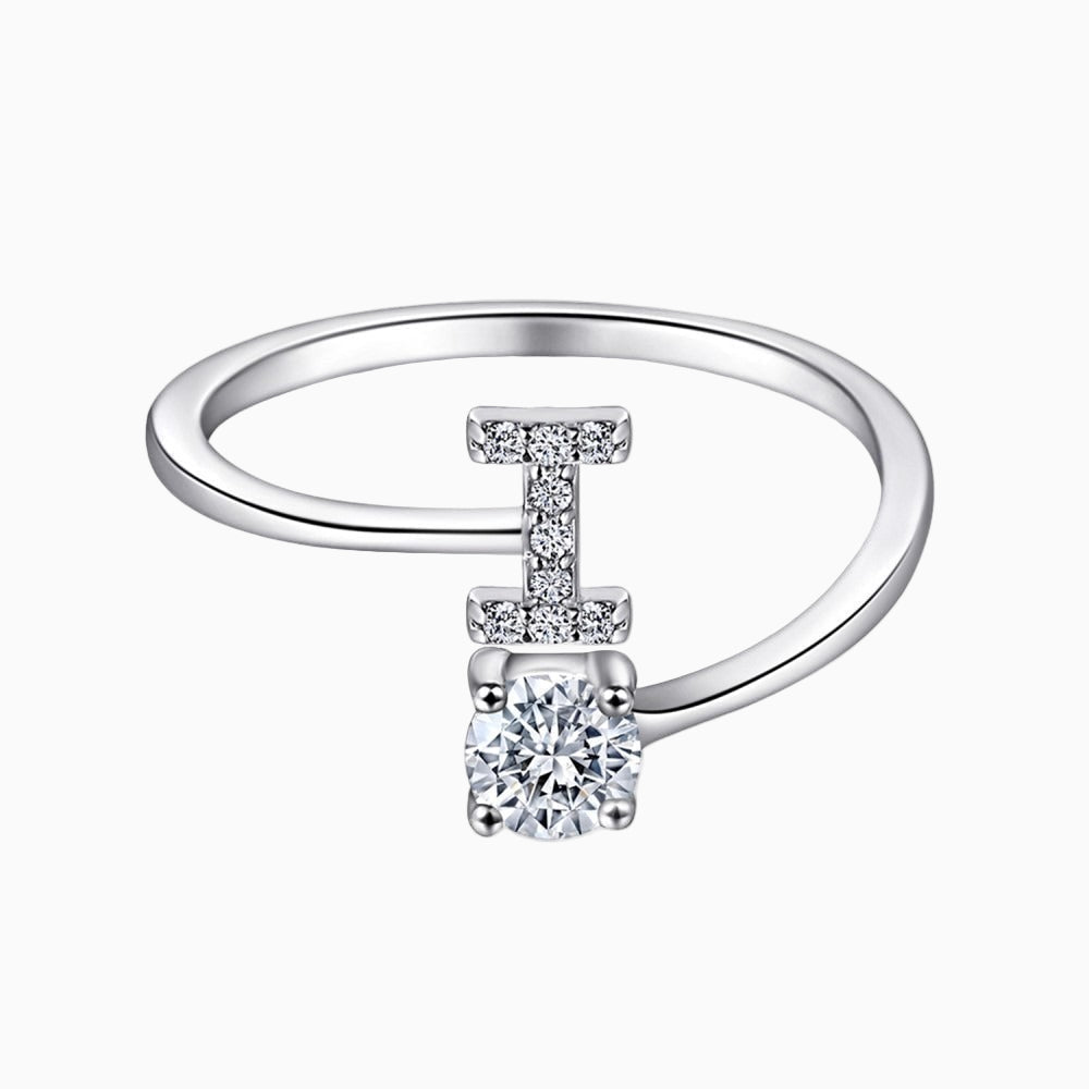 Initial Silver Ring