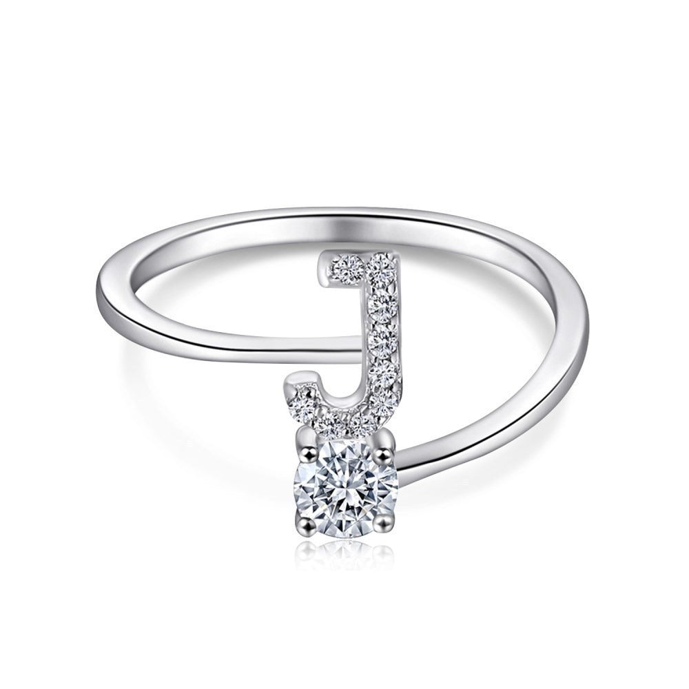 Initial Silver Ring