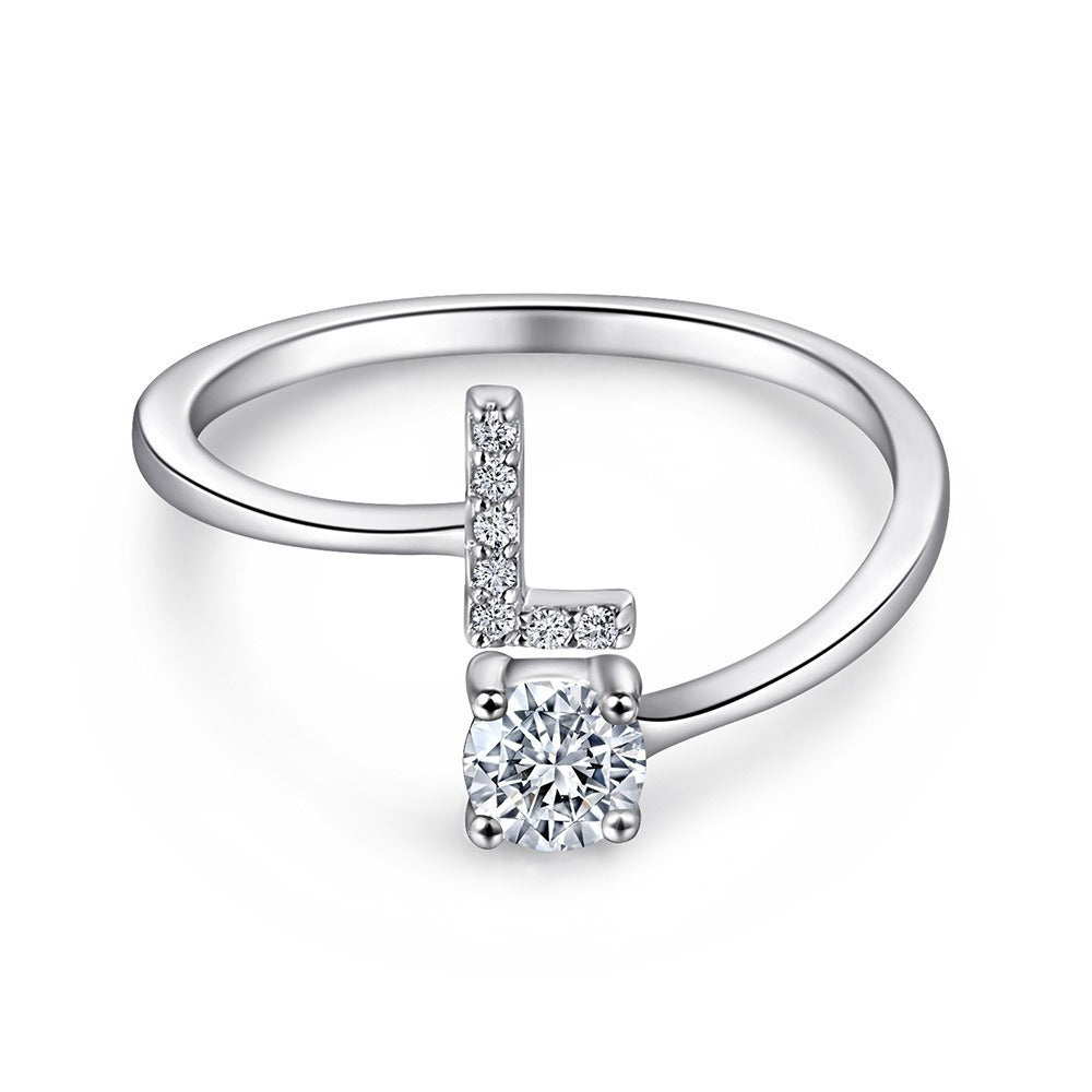 Initial Silver Ring