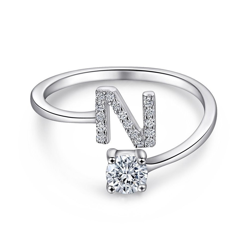 Initial Silver Ring
