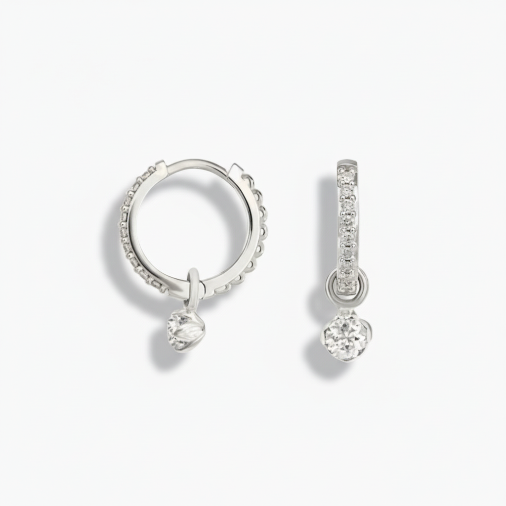 Olivia - Diamond Hoop Earrings