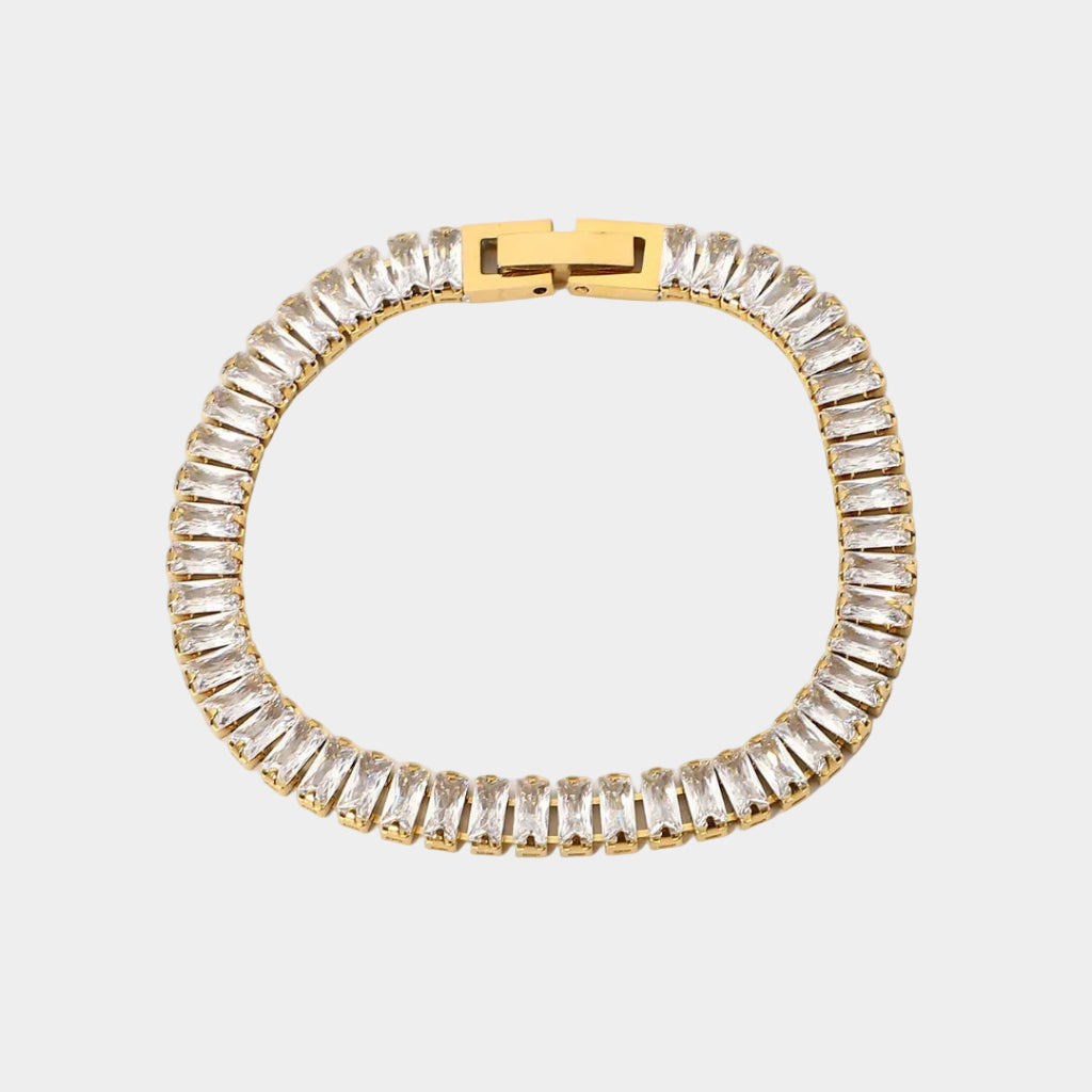 Robyn - Tennis Gold Bracelet