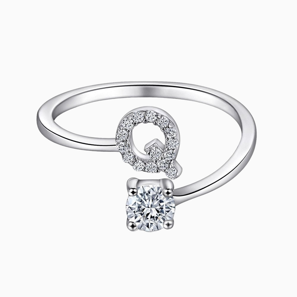 Initial Silver Ring