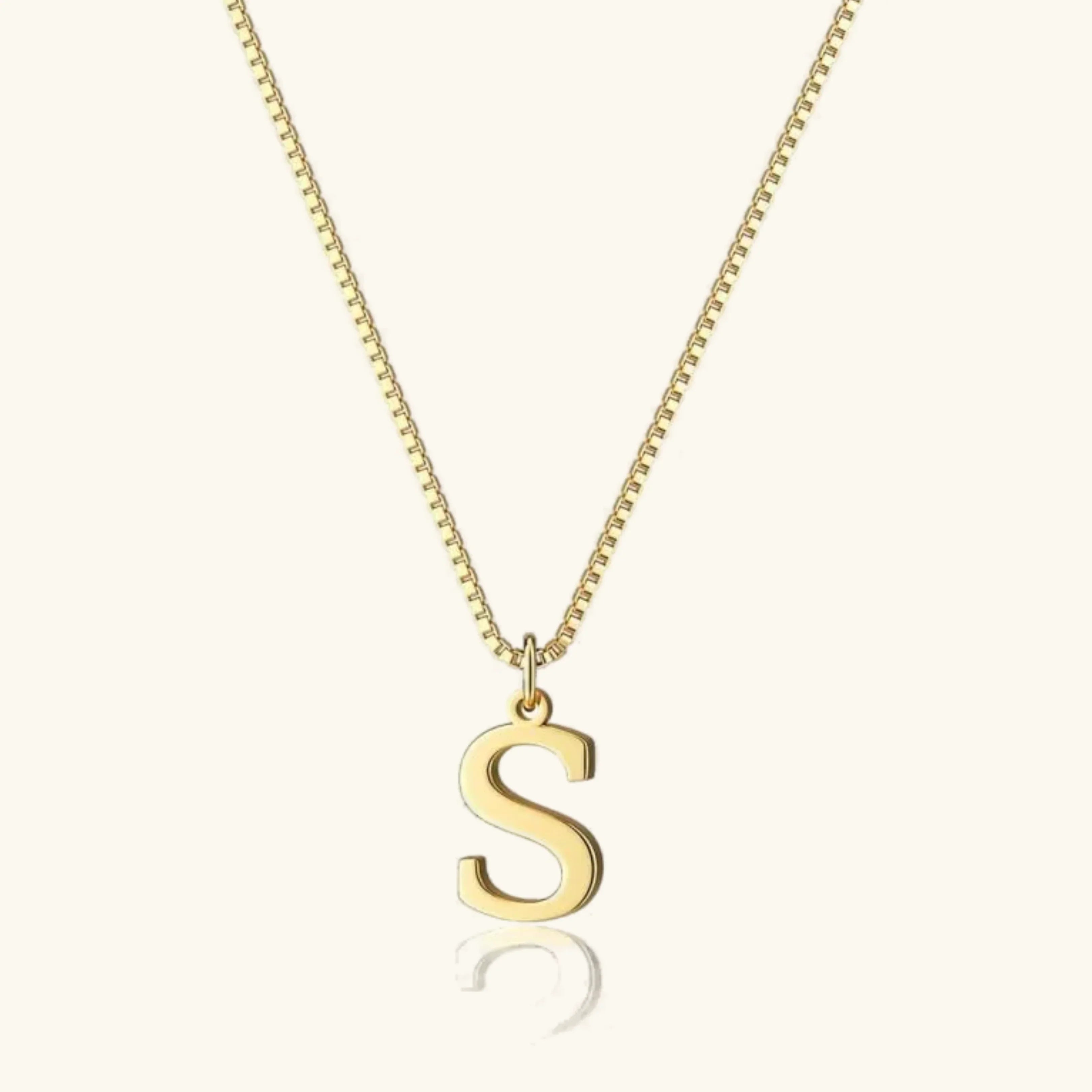 Karina Letter Initial Gold Necklace