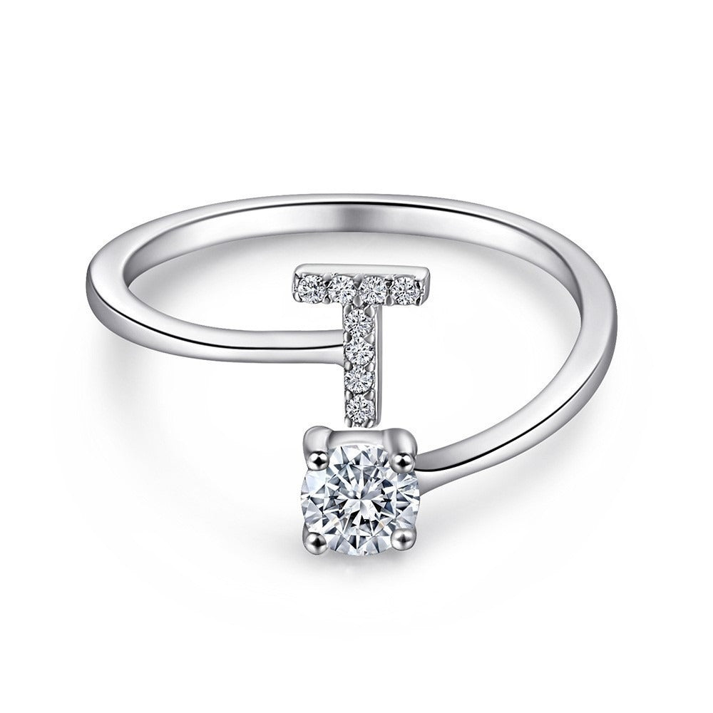 Initial Silver Ring
