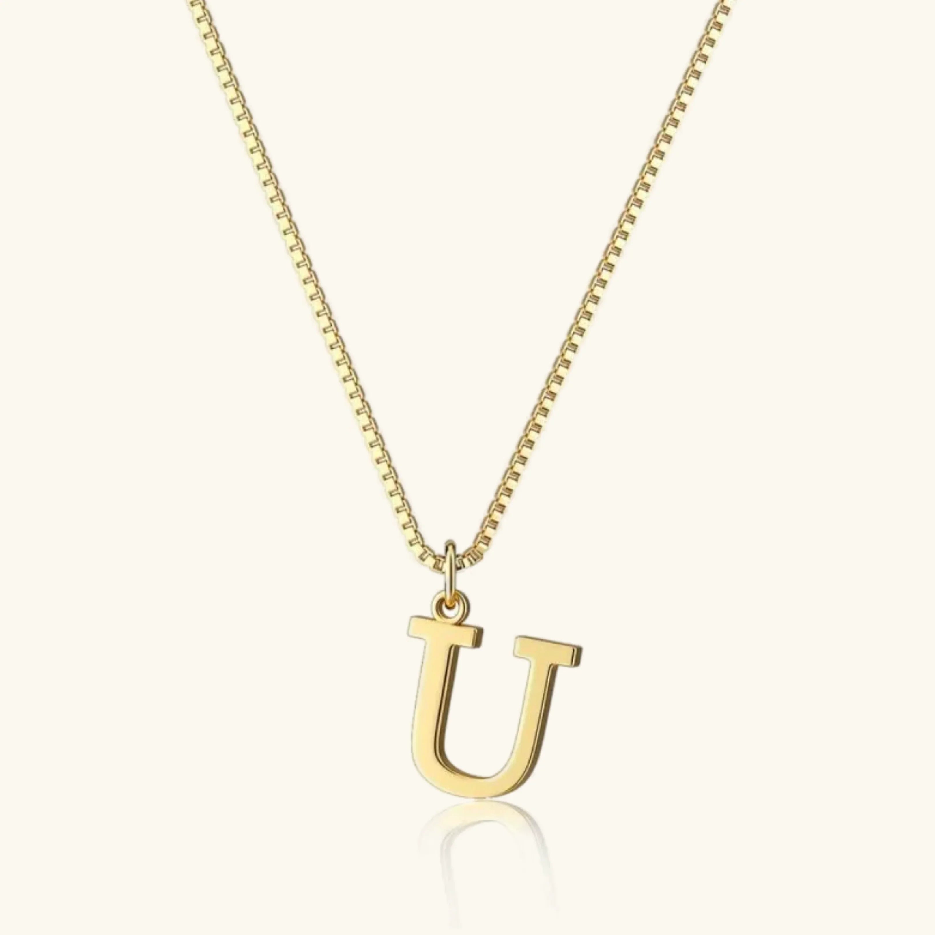 Karina Letter Initial Gold Necklace