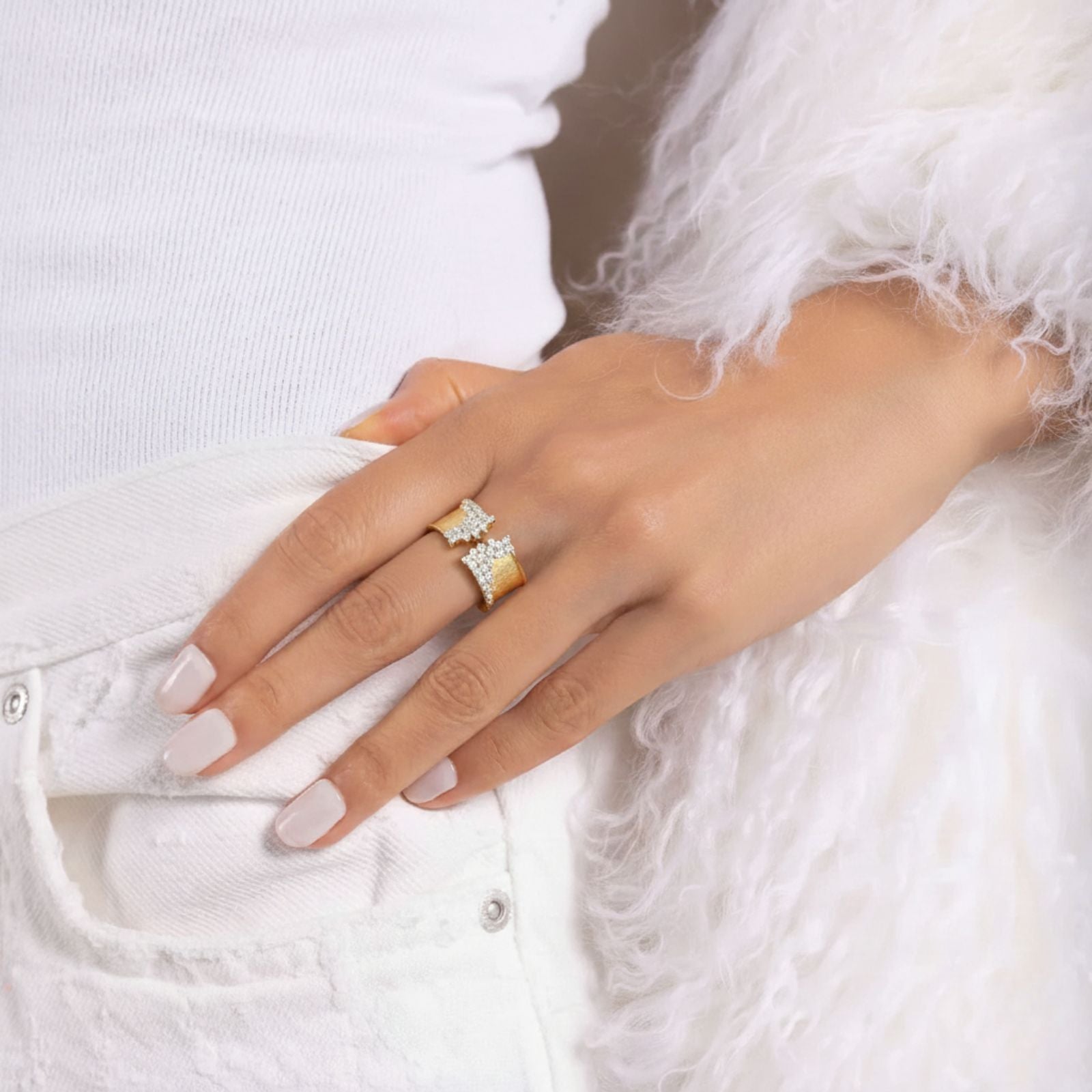 Open Zircon Ring