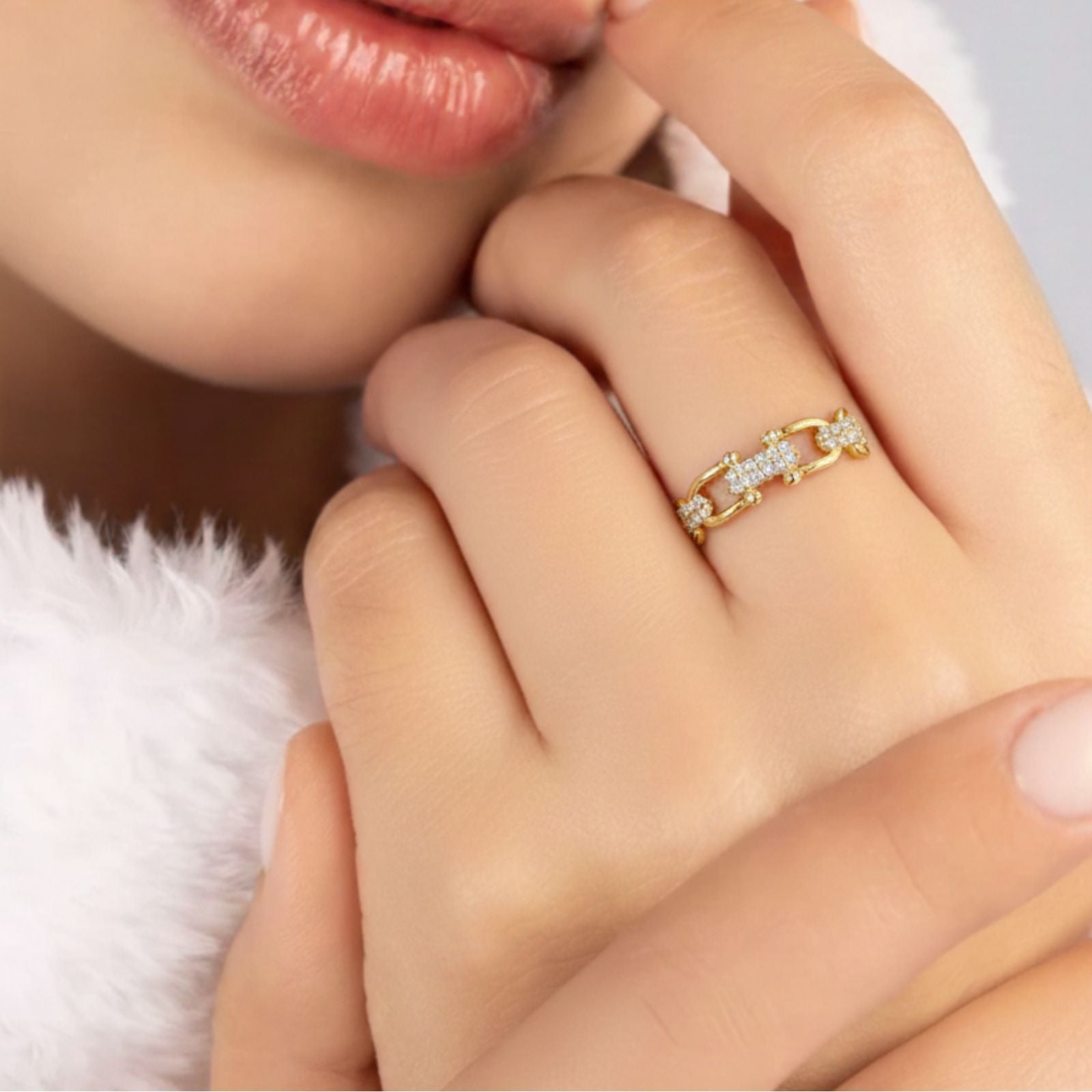 Adjustable Crystal Ring