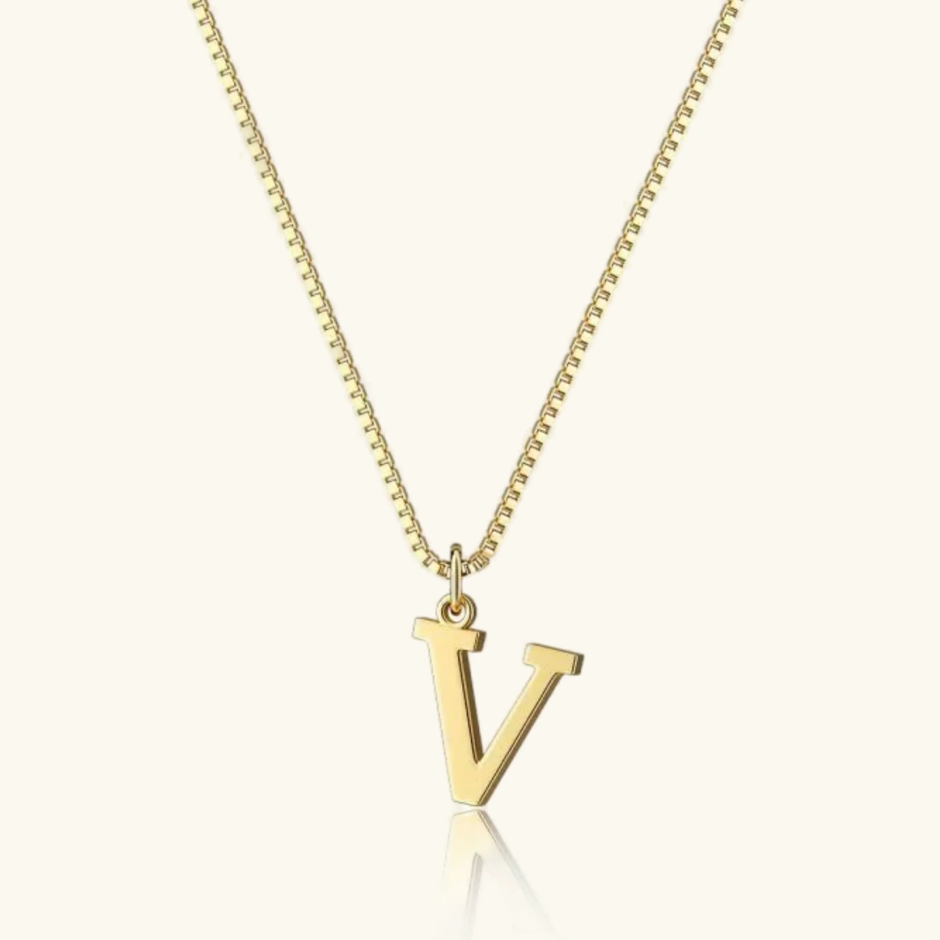Karina Letter Initial Gold Necklace