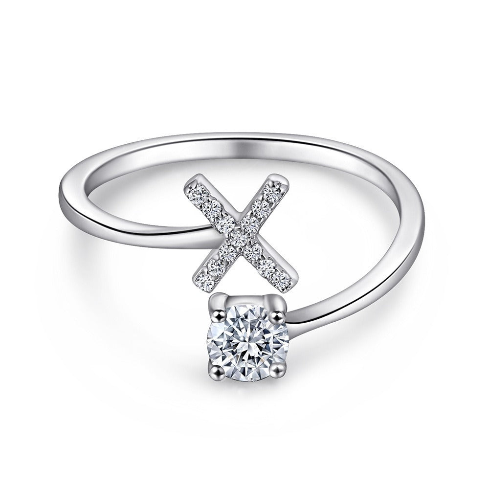 Initial Silver Ring