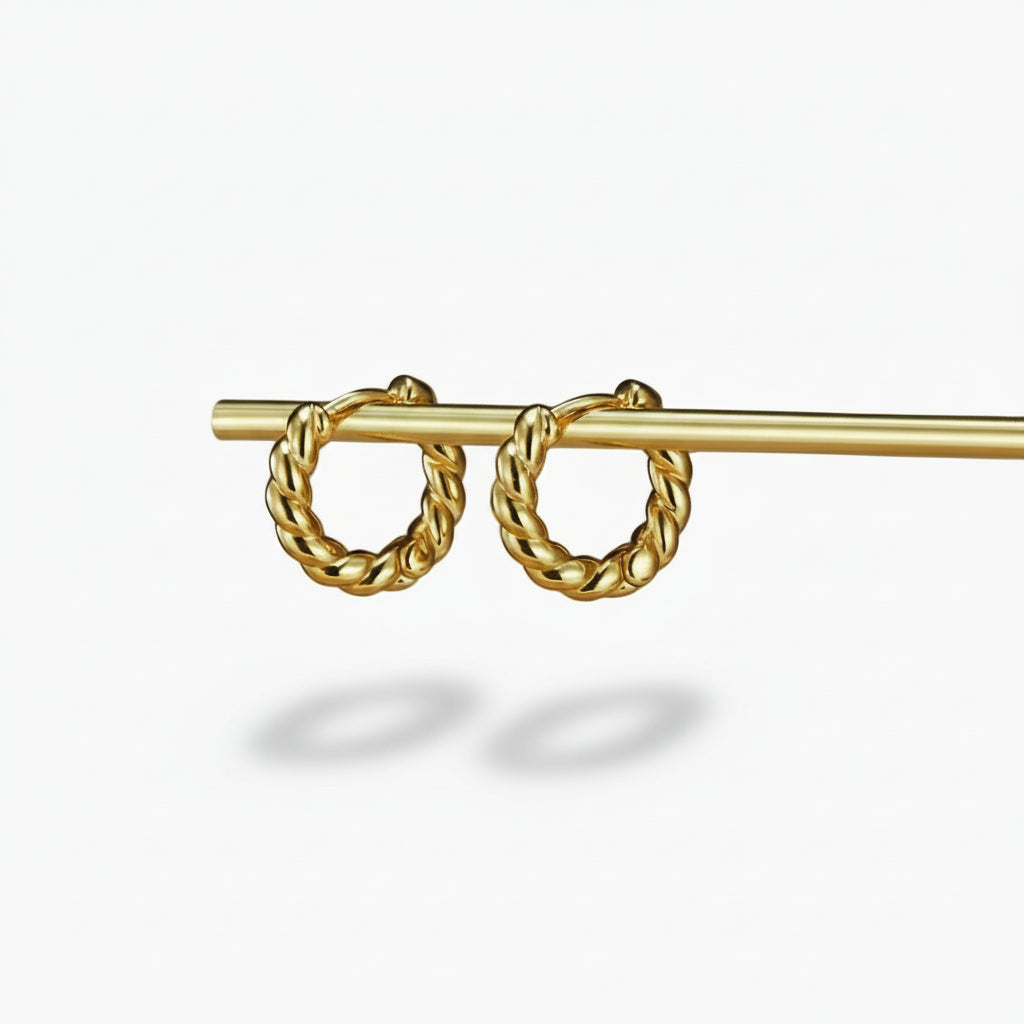 Madeline - Gold Twist Earrings