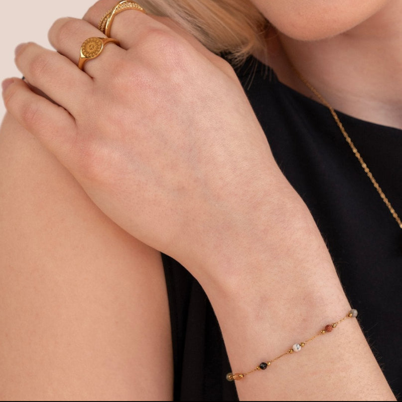 Kara Beaded Stone Bracelet