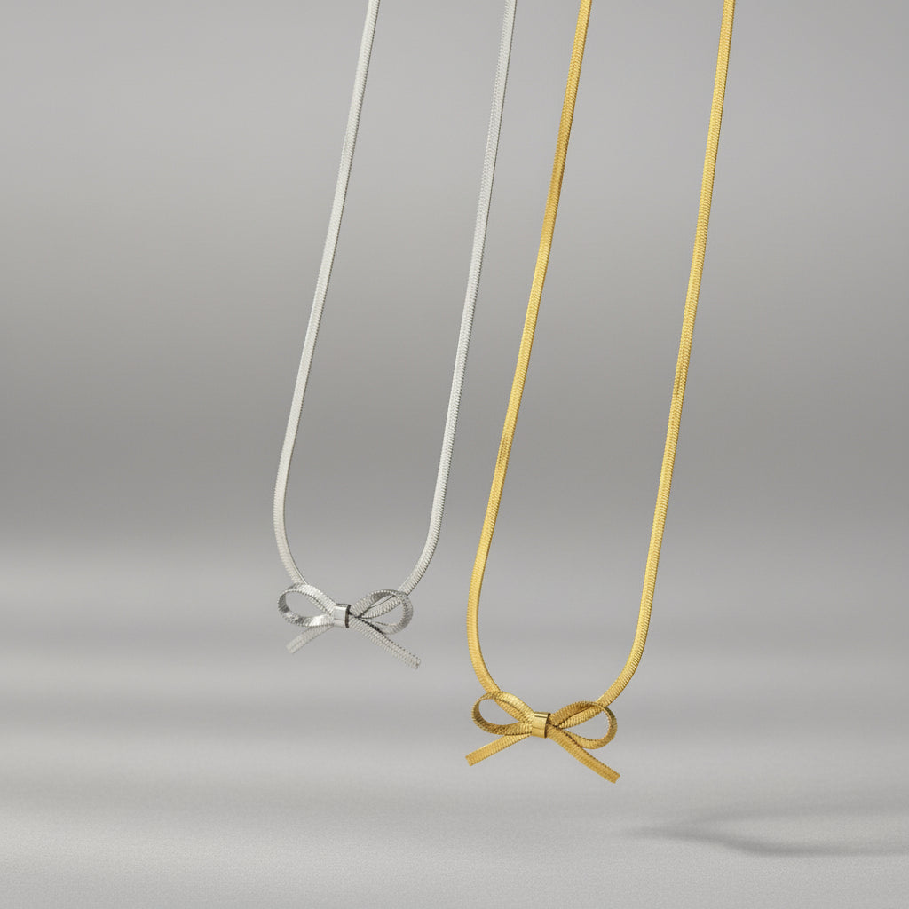 Marvella - Dainty Bow Necklace