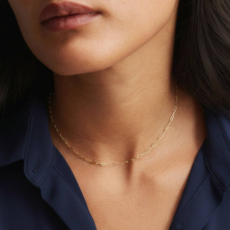 Leonie - Classic Paperclip Chain Necklace