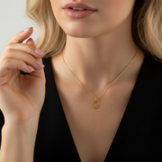 Saphira - Dainty Heart Letter Initial Necklace