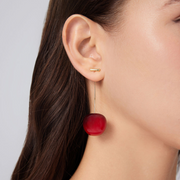 Red Cherry Earrings - Lightweight Cherry Earrings