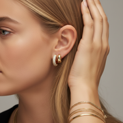 Lena - Chunky Huggie Earrings