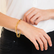 Sandra - Gold Paperclip Chain Bracelet