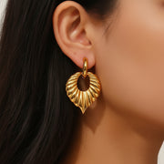 Sybil - Gold Leaf Earrings
