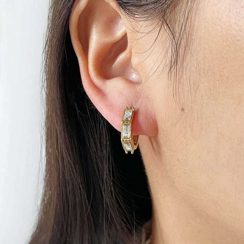 Louisa - Diamond Hoops