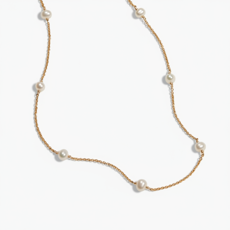 Isabella - Silver Ten Pearl Choker