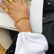 Stacey - Rope Chain Gold Bracelet