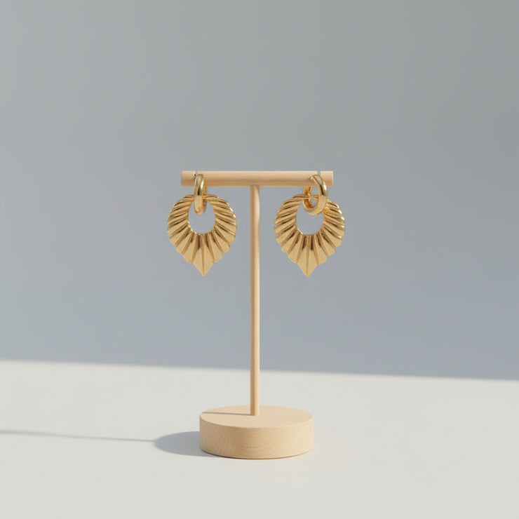 Sybil - Gold Leaf Earrings