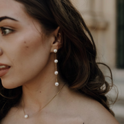 Sapphire Drop Statement Earrings - Long Sapphire Drop Earring