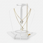 Saphira - Dainty Heart Letter Initial Necklace