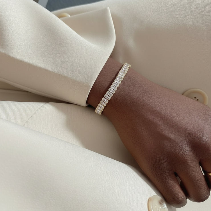 Robyn - Tennis Gold Bracelet