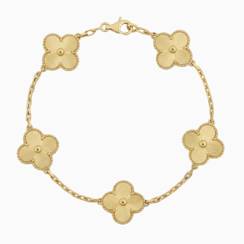 Golden Clover Bloom Bracelet