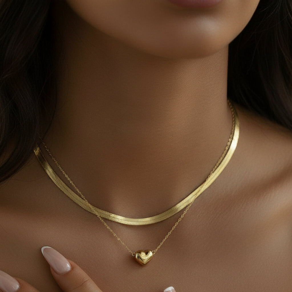 Irene - Gold Heart Necklace
