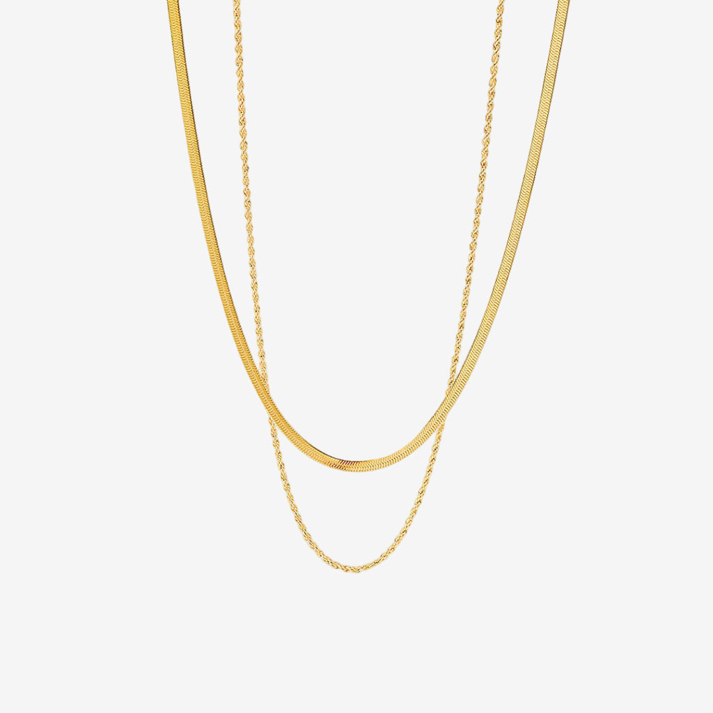 Sienna - Layered Gold Chain Necklace