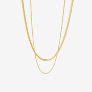 Sienna - Layered Gold Chain Necklace