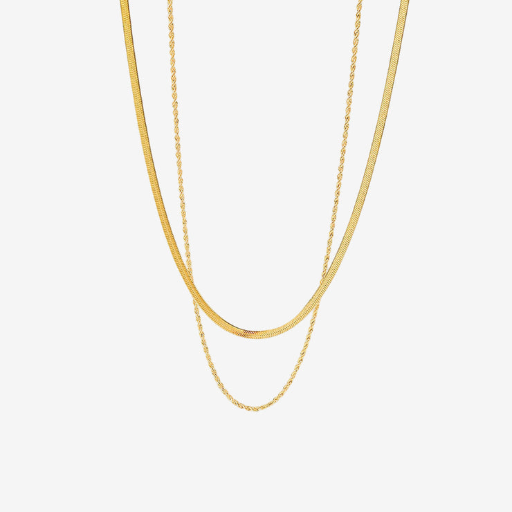 Sienna - Layered Gold Chain Necklace