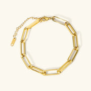Sandra - Gold Paperclip Chain Bracelet