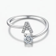 Personalized Initial Sterling Silver Ring