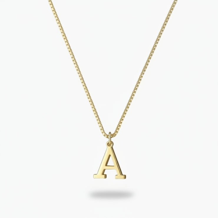 Karina - Letter Initial Gold Necklace