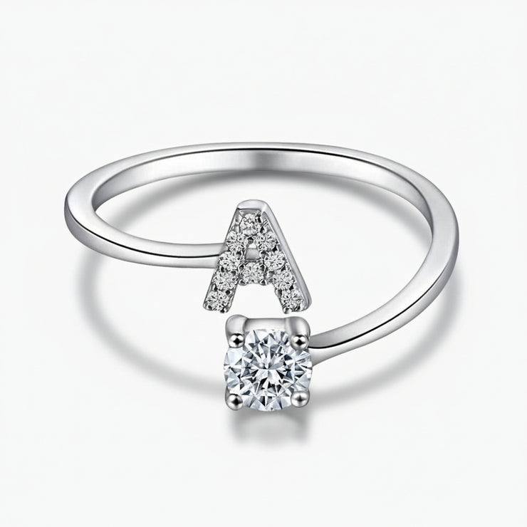 Personalized Initial Sterling Silver Ring