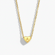 Juliette - Heart Initial Gold Necklace