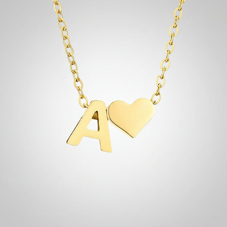 Mallory - Love Initial Letter Necklace